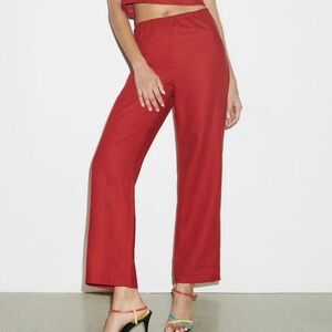 REFORMATION Remi cropped linen pant